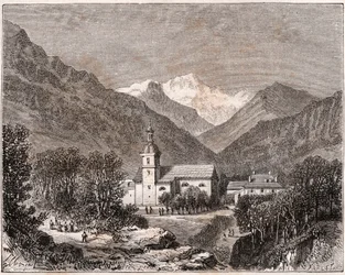 Brides-les-Bains (Brides les Bains) - Savoie - gravura em "France illustree: geography, history, statistical administration" de V.A. Malt-Brown. 1884