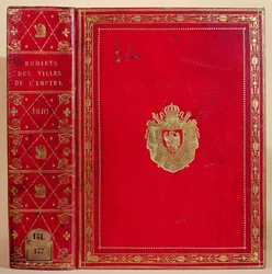 Orçamentos das cidades do Império Francês, vinculados com o brasão de armas de Napoleão Bonaparte (1769-1821) 1810 (couro marroquino vermelho e ouro) (ver também 165117)