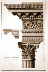 Capital & Entablature, House Square, Nimes, França