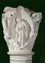 Capital representando a segunda chave de Plainsong, c.1095