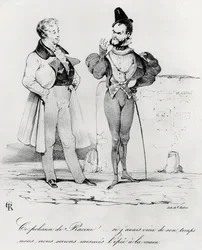 Caricatura dos Dramas Românticos na época de Hernani por Victor Hugo 1802-85) (1829)