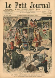 Celebração dada pela Ville de Paris para o benefício das vítimas das inundações no sul da França, ilustração de &39;Le Petit Journal&39;, suplemento ilustre, 22 de dezembro de 1907
