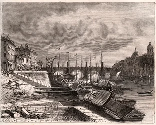 Chalon-sur-Saone (Chalon sur Saone) - Saone-et-Loire - gravura em "La France illustree: geography, history, statistical administration" de V.-A. Malt-Brown. 1884
