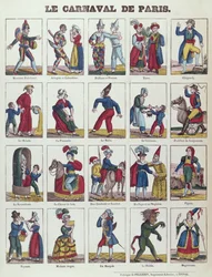 Personagens do Carnaval de Paris, c.1840