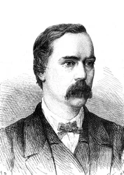 Charles BRIGHT (1832-1888), engenheiro inglês, instalação do cabo telegráfico transatlântico. Gravura de 1868