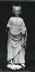 Carlos VI (1368-1422) rei da França, do Palácio da Justiça em Poitiers, original do final do século XIV (gesso)