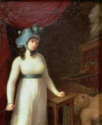 Charlotte Corday (1768-93) e o assassinato de Jean Paul Marat (1743-93) no seu banho