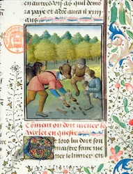 Verificar as pegadas de um cervo, do Livre de la Chasse por Gaston Phebus de Foix (1331-1391)