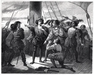 Cristóvão Colombo (1450-1506) Scaring his Crew