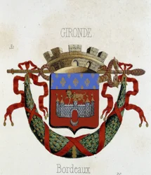 Brasão da cidade de Bordeaux - no "Armorial National de France", de H. Traversier, Paris