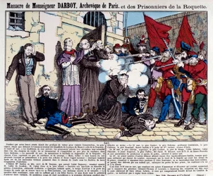 Comuna de Paris: Massacre de Monsenhor Darboy (1813-1871), Arquequequeque de Paris, e dos prisioneiros da Roquette, em 24 de maio