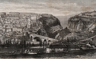 Constantine (Argélia) - gravura em "La France illustree: geography, history, statistical administration" de V.A. Malt-Brown. 1884