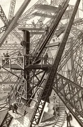 Construção da Torre Eiffel, Paris