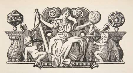 Cópia de uma ilustração de capa do Theatrum Instrumentorum de Besson, cópia de Boris Mestchersky (d.1957) Ilustração da História das Nacionalidades Francaise, Volumes I e II, por Gabriel Hanotaux