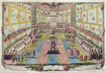 Coroação de Luís XVI na Catedral de Reims em 11 de junho de 1775