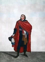 Traje de Representante do povo no período do Diretório, c.1797 (gravura colorida)