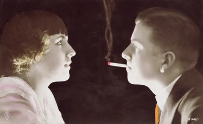 Casal com um cigarro, 1917