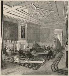 Tribunal de Contas - sala de comissões - Gravação em "Tableau-de-Paris" de Edmond Texier 1852