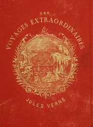Capa da colecção "Les Voyages Extraordinary" de Jules Verne. Final do século XIX.