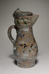Covered Ewer, feito pela Haviland Factory em Auteuil, França, decorado por Charles Midoux, 1878-1882