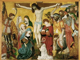 Crucifixão, altar de São Jorge (pintura sobre tela)