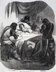 Morte de Du Guesclin em 1380 - no "Histoire de France" de L.-P. Anquetil