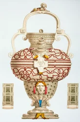 Garrafa de bebida decorada pertencente a Henri II da França, 1873