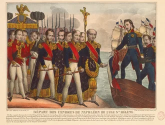Saída das cinzas de Napoleão da ilha de Santa Helena