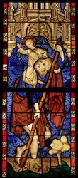 Retratando St Christopher, originalmente de uma igreja em Colônia