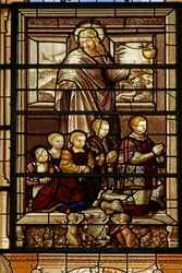 Retratando São João e cinco dos filhos de Anne de Montmorency