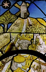 Retratando um detalhe da Adoração dos Magos originalmente de St Vivien, Rouen