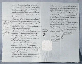 Declaração de divórcio do imperador Napoleão Bonaparte (1769-1821) e da imperatriz Josefina (1763-1814), 9 de janeiro de 1810