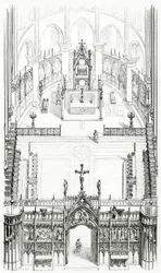 Desenho do Dictionnaire raisonné da arquitetura francesa do século 11 ao século XVI, 1861