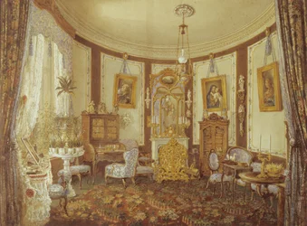 Sala de estar do Chateau de Sache (wc no papel)