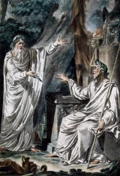 Druidas, trajes de palco, gravura. França