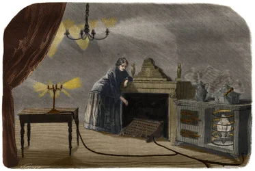 Gravura de 1857 no "Le Musee Des Sciences" (gravura)