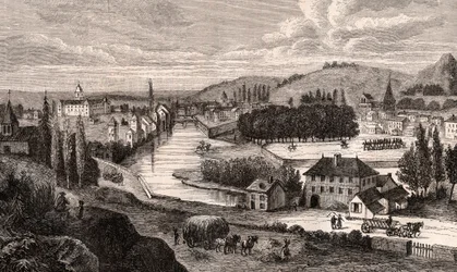 Epinal - Lorraine - gravura em “Ilustre França: geografia, história, administração estatística” de VA Malt-Brown. 1884