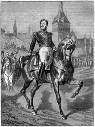 Retrato equestre do General Jean Rapp (1771-1821) - Jean comte Rapp General francais (1772 -1821) - in "Histoire de l
