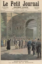 Execução de Dore e Berland: Leaving La Roquette, de &39;Le Petit Journal&39;, 8 de agosto de 1891