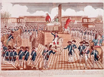 Execução de Maria Antonieta, rainha de França, Place de la Révolution, Paris, 16 de outubro de 1793