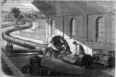 Experiência no transporte de correio usando tubos atmosféricos, Inglaterra