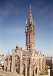 Vista exterior, de, a, chapelle du kreisker, 14th-15th, século