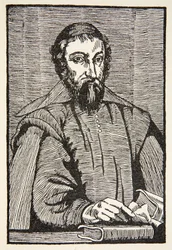 Fabri de Peiresc, cópia de Boris Mestchersky (d.1957) Ilustração da História da Nação Francaise, Sciences, Volumes I & II, de Gabriel Hanotaux (1853-1944), 1924