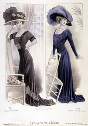 Desfile de moda, em 16/02/1910.