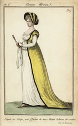 Mulher da moda no Parc Monceau