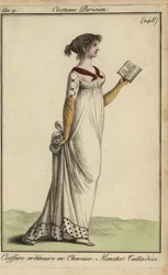 Mulher da moda lendo um livro