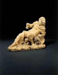 Figura de Baco reclinado com uma taça de vinho, c.1770