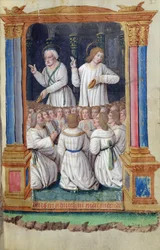 Fol.33r São Pedro e São João exortando os fiéis, de Heures a lusa de Roma