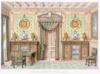 Porão do escritório no estilo de Henry II de The Gared-Furniture,