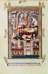 Fr 2092 f.22v St. Denis sendo torturado na prateleira, de Vie de St. Denis, 1317